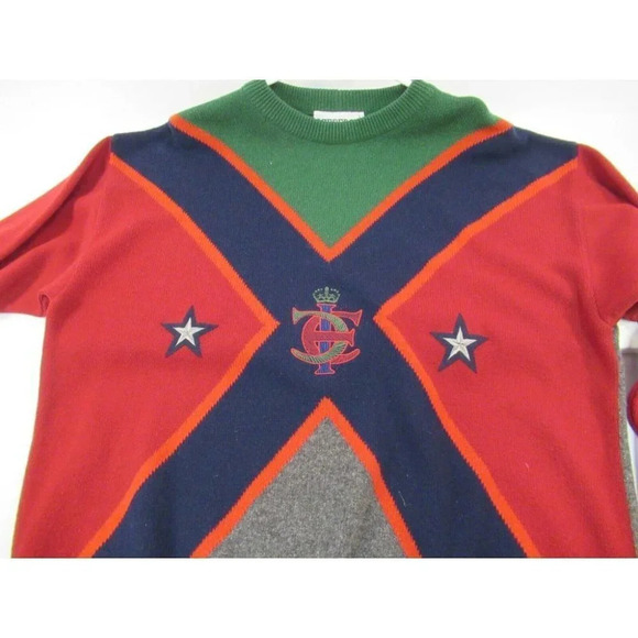 Iceberg Wool Sweater  Mens Multi Color 90s - Picture 7 of 8